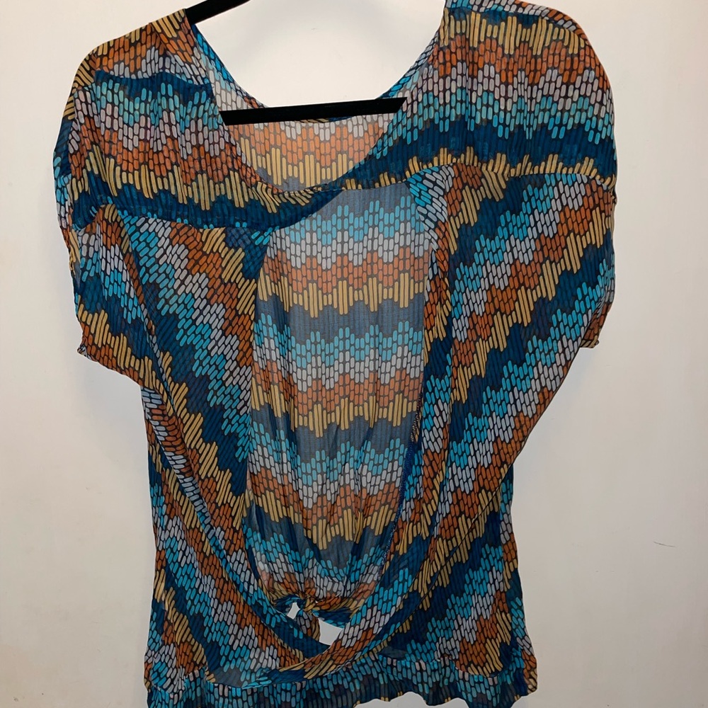 Multicolored sheer top - Picture 2 of 4